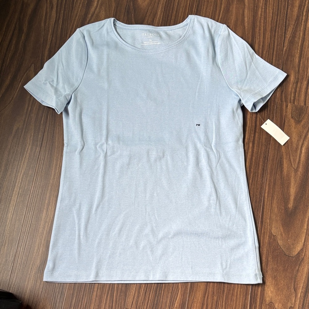 NWT Talbots Light Blue Short Sleeve Tee MP